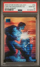 2024 TOPPS CHROME STAR WARS GALAXY LUKE SKYWALKER R2-D2 AQUA SONAR /199 PSA 10