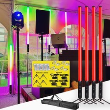 4pcs RGBWA Pixel Light Tube APP Control LED Atmosphere Lamp Stick For Dj Party