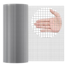 Hardware Cloth, 1/2 Inch 24in X 100 Ft 19 Gauge, Hot Dipped Galvanized Wire Me