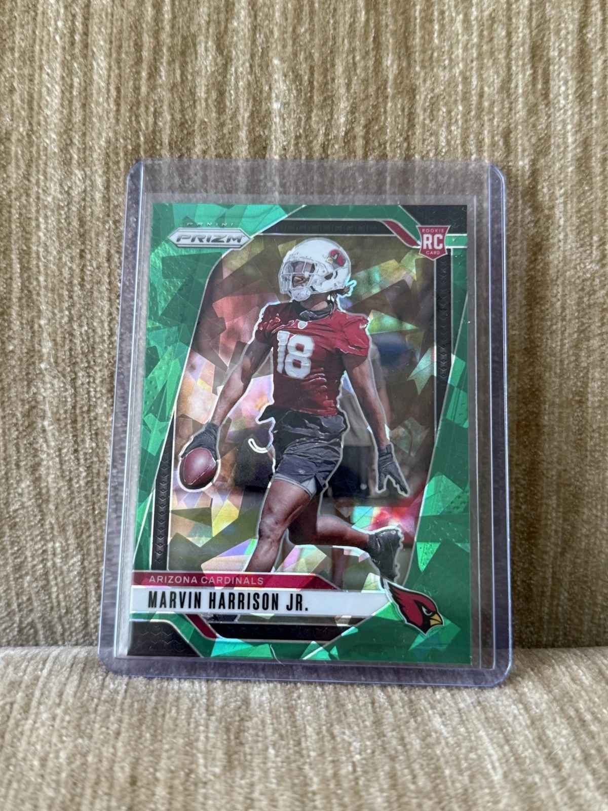 2024 Panini Prizm Football #375 Marvin Harrison Jr. Green Ice SSP Rookie RC