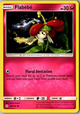 Flabebe 149/236 Common Cosmic Eclipse Lightly Played Pokemon Card TCG Single