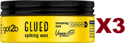3PCS GOT2B GLUED SPIKING WAX STRONG HOLDING WAX 75ML VEGAN