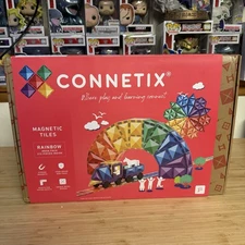 CONNETIX Magnetic Tiles Rainbow MEGA Pack, 212 Pieces