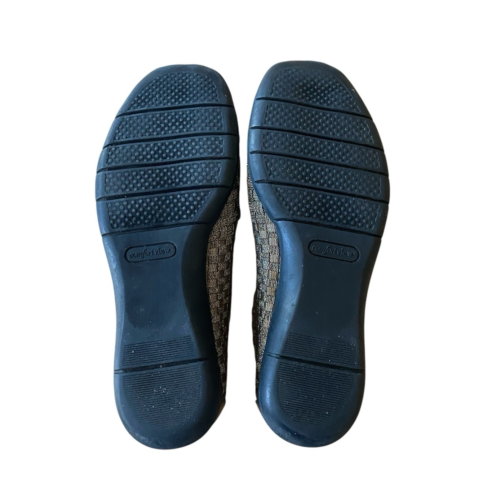 Bronze Gold Comfortview Metallic Woven Slip-On Shoes Size 7WW