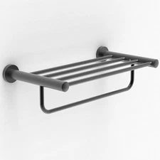Towel Shelf 16 inch, Single Double Shelf, Bathroom, Brushed Nickel Matt Black