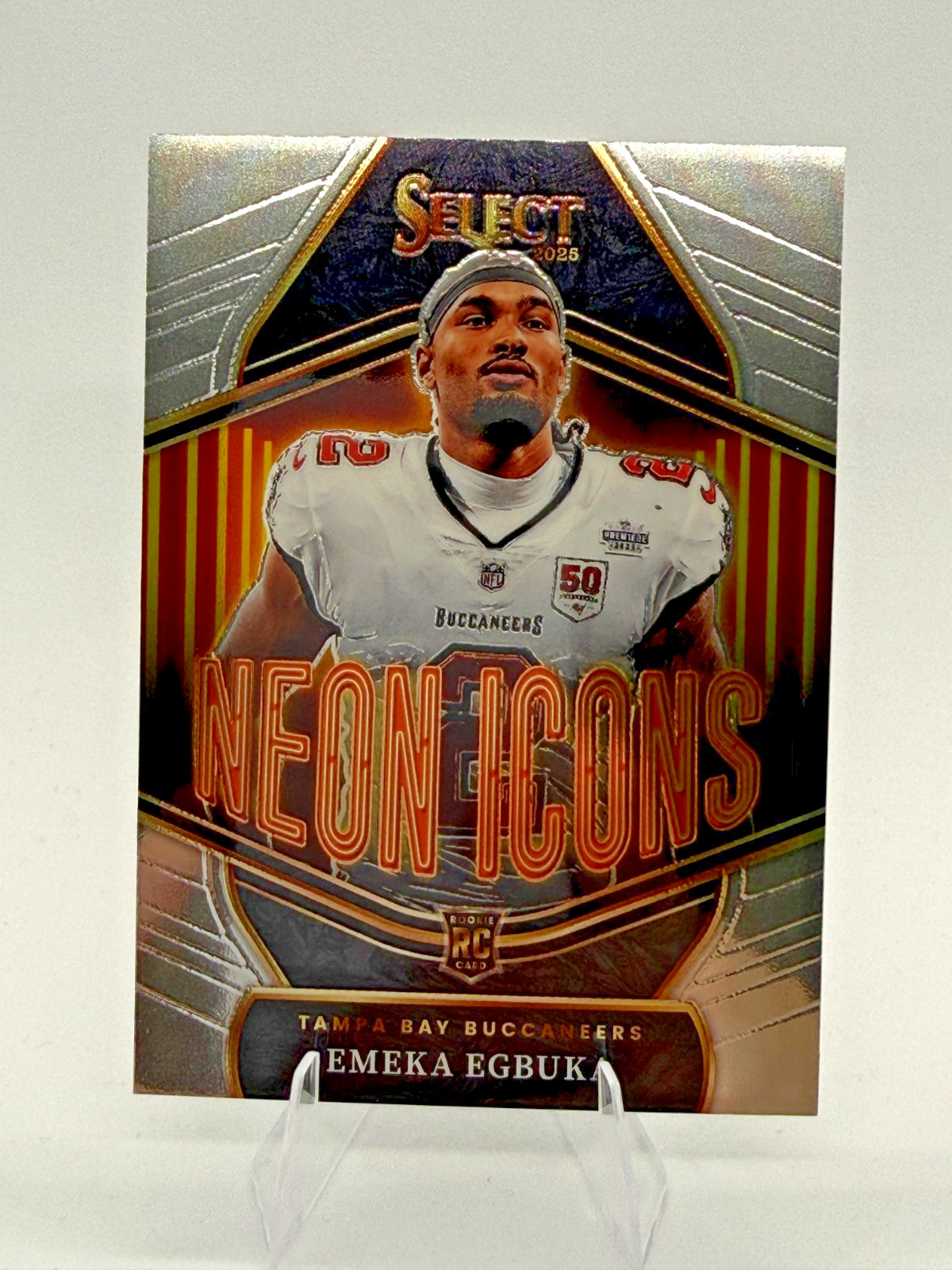 2025 Panini Select Neon Icons RC #24- Emeka Egbuka- Buccaneers