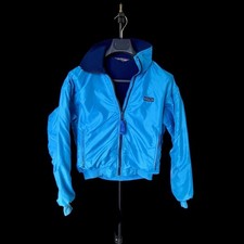 Patagonia Vintage 80's Jacket Women's Sz XS Youth 9/10 Made In USA Blue Shell