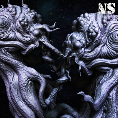 Servitor of the Outer Gods x2, Lovecraft Resin Minis for TTRPG & Display