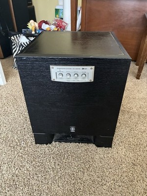 Yamaha YST-SW215 Powered Subwoofer Black Wood Grain 80 Watts