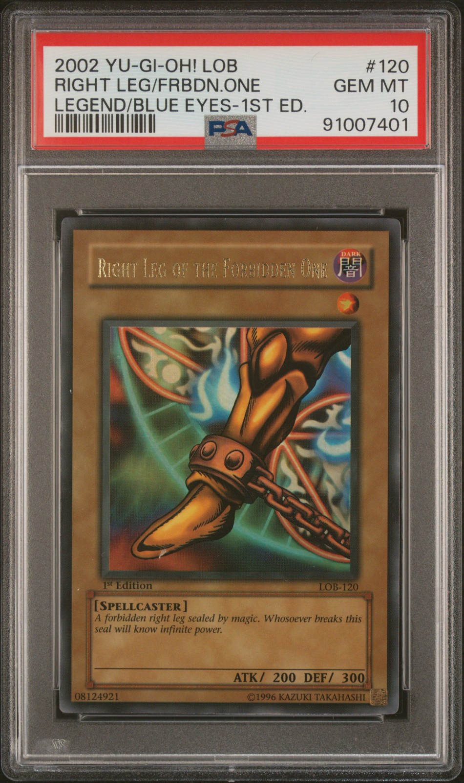 Right Leg Of The Forbidden One LOB-120 Ultra 1st Edition WAVY Yugioh PSA 10 *401