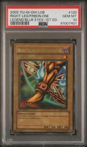 Right Leg Of The Forbidden One LOB-120 Ultra 1st Edition WAVY Yugioh PSA 10 *401