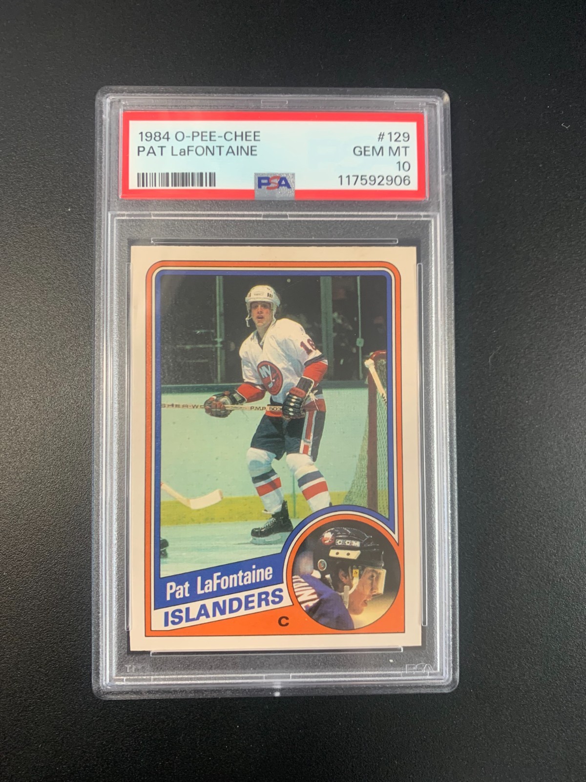 1984-85 O-Pee-Chee - Pat LaFontaine #129 (RC) Graded PSA 10