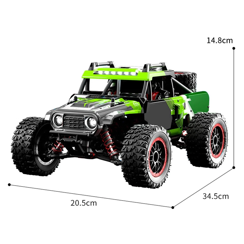 48km/h 1/14 Off Road Vehicle C8805 4WD RTR Car W/Brushed Motor ESC LED Lights - Image 2 of 4