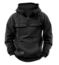 Men  s Hoodie Casual Solid Color Pullover with Pocket Autumn Winter