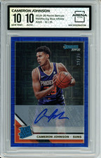 2019-20 Panini Donruss  Cameron Johnson Blue Infinite Rated RC /35 Gem Mint 10