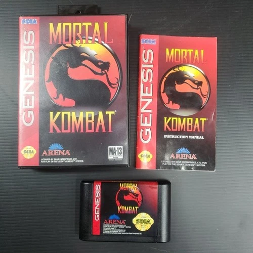 Mortal Kombat  (Sega Genesis, 1993) CIB Authentic Cleaned And tested