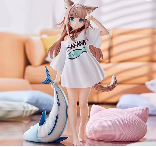 Figura de anime Kinako My Cat Is A Kawaii Girl 21 cm lindo modelo de juguete