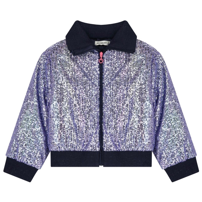 BILLIEBLUSH Girls Navy Blue Embellished Jacket, size 10