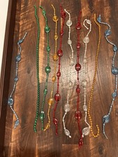 Vintages 1970’s Multi colored Acrylic Faceted Beaded Curtains 
