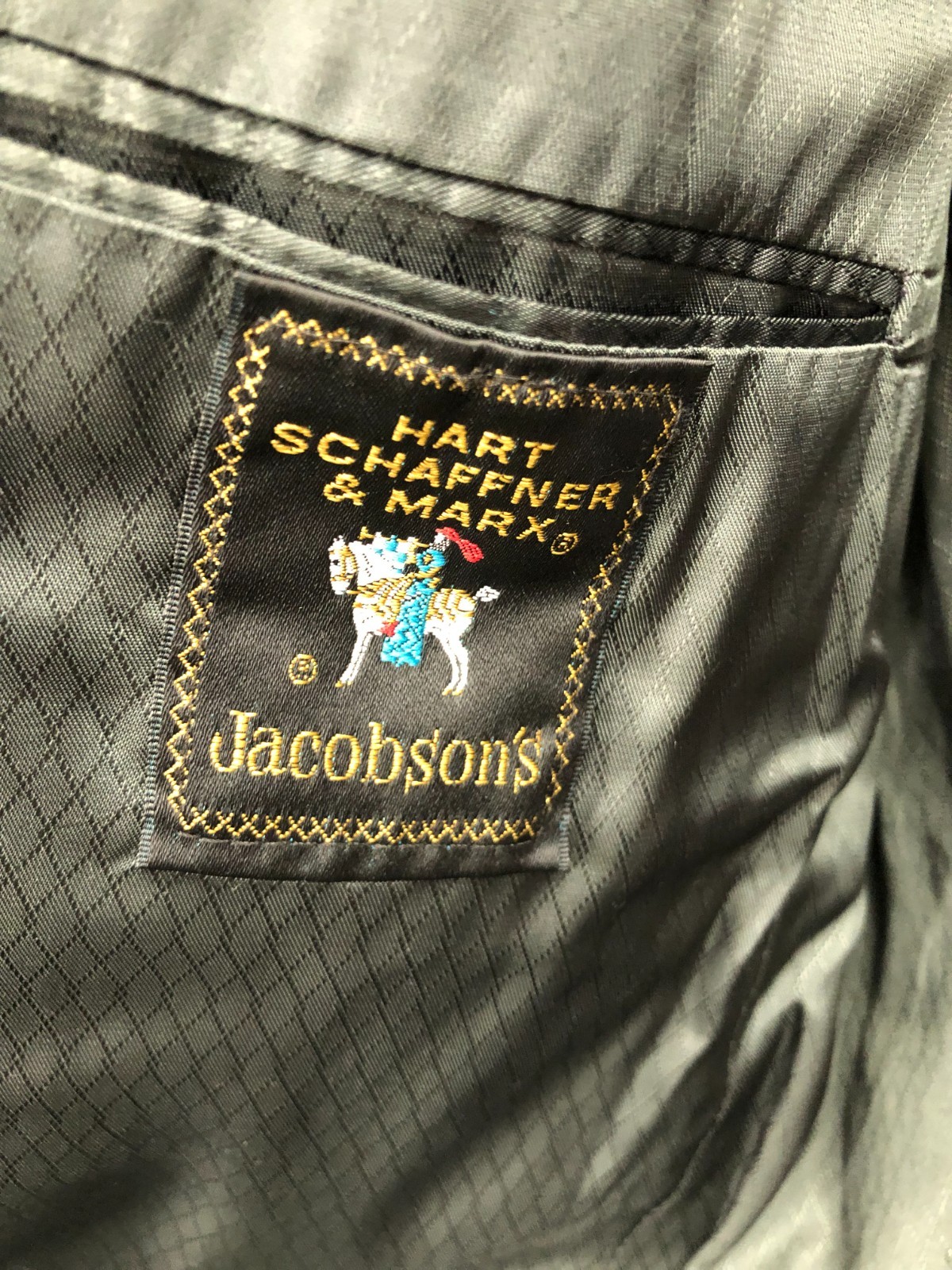 Hart Schaffner & Marx Pure Wool Solid Gray Two Pi… - image 2