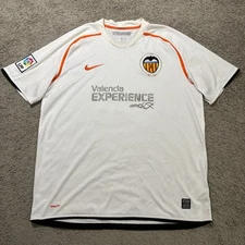 Nike Valencia CF Soccer Jersey White 2008-09 Home Kit Men’s XL Football Shirt