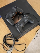 Sony PlayStation 4 PS4 Pro 1TB Console + 2 DualShock 4 Controllers & Cables