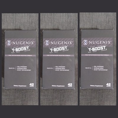 (3) Nugenix T-Boost -Free T Boosting Supplement, 42 Capsules Each - EXP: 08/2026