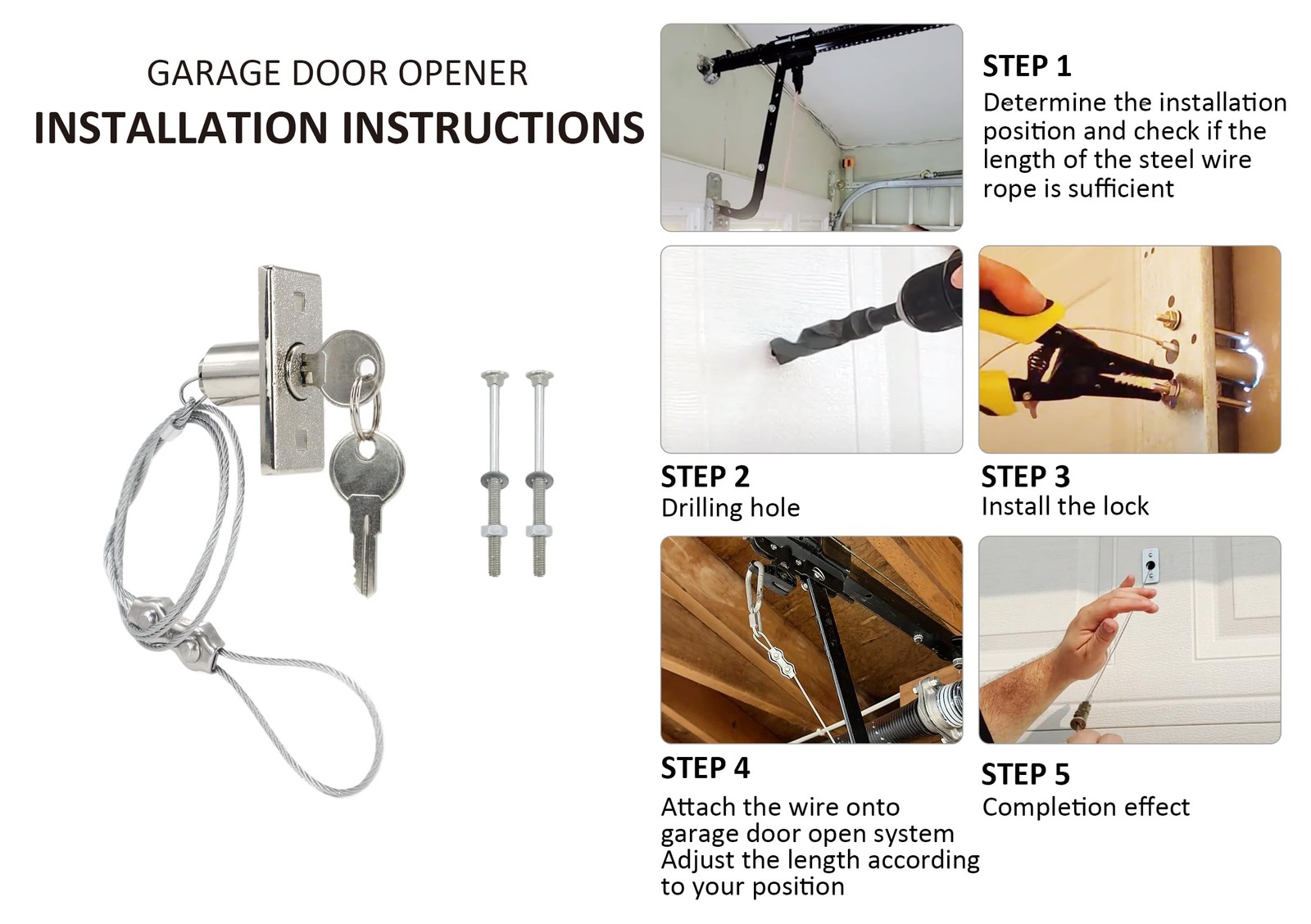 scottchen PRO Universal Garage Door Opener Emergency Garage Door Disconnect R...