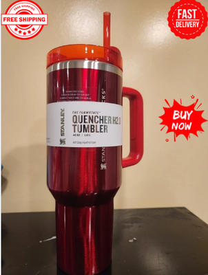 #ad Stanley Starbucks Quencher H2.0 40oz FlowState Tumbler Red Holiday $45.99