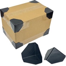 250 PCS Plastic Shipping Corner Protectors Edge Guards 2.4"x2.4"x2.4" Black