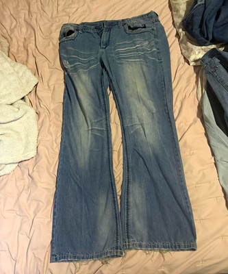 Axe & Crown Men s Blue Light Wash Bootcut Denim Jeans Size 36 Mid Rise