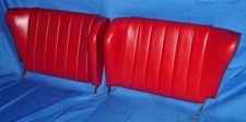 1965-1968 Porsche 901 911 912 Rear Upper Seat Pair Set Red Leather Good Shape 1965-1968 Porsche 901 911 912 Rear Upper Seat Pair Set Red Leather Good Shape