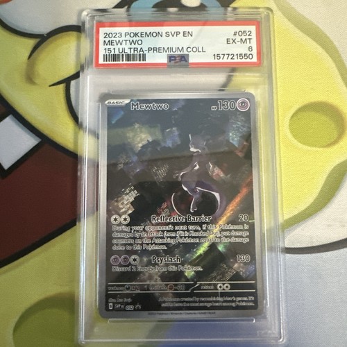 PSA 6 Mewtwo 052 Sv: tarjetas promocionales escarlata y violeta holográficas - Imagen 1 de 2