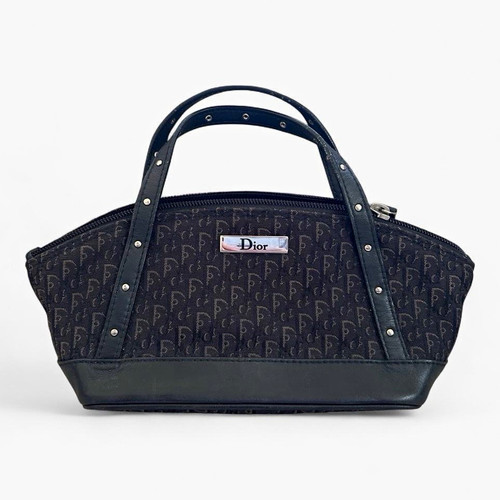 Christian Dior 2003 Street Chic Trotter Mini Bowling Bag Black Y2K Vintage