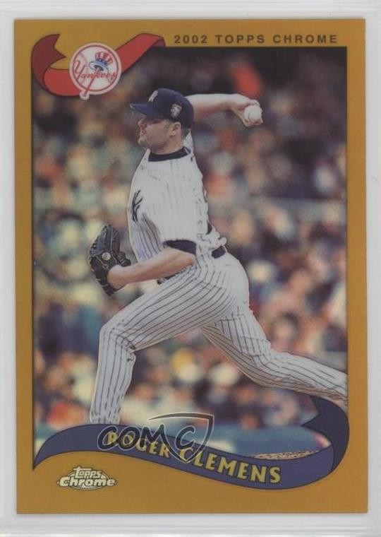 2002 Topps Chrome Gold Refractor Roger Clemens #60 0e5c