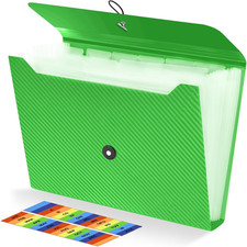 Carpeta de Archivos Expansible, Organizador Porta Archivos Acordeán 13 Bolsillos, Tamaño Carta A4