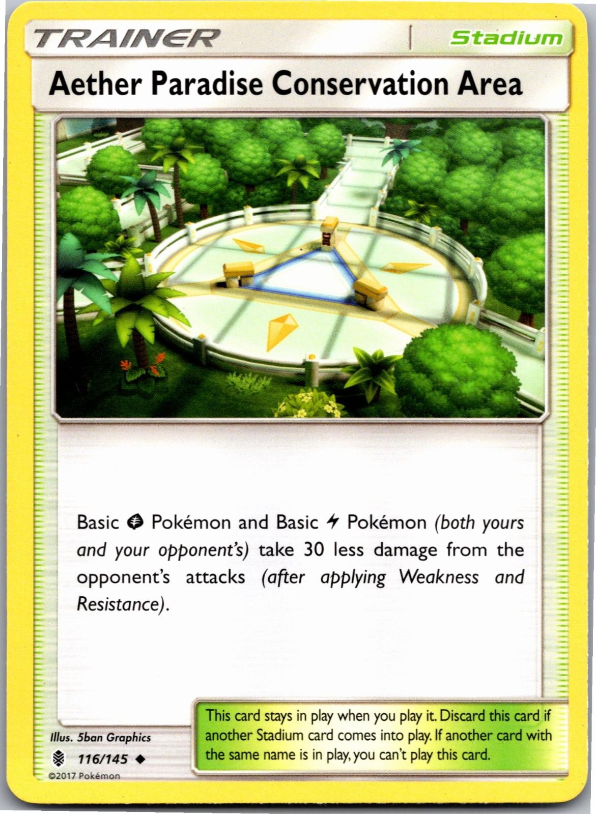 Aether Paradise Conservation Area 116/145 Uncommon Guardians Rising Pokemon NM