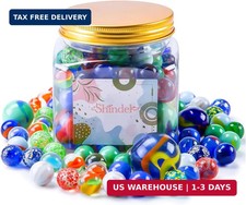 Shindel 125PCS Glass Marbles Bulk, Assorted Sizes Colorful Marbles - Great Gift