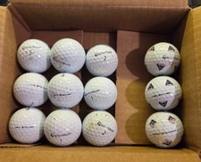 Taylor Made TP5 golf balls, combo White & flags, No logos, Dozen