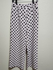 Anthropologie Extro Vert Freya Polka Dot Wide-Leg Pants L