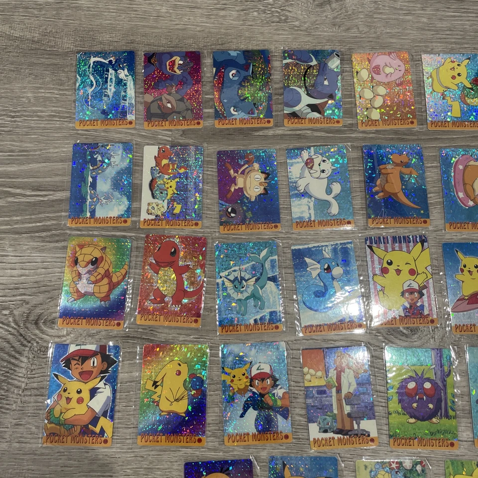 Pokemon Vintage Pocket Monsters Vending HOLO Prism Stickers (36 Cards) Laser - Image 2 of 4
