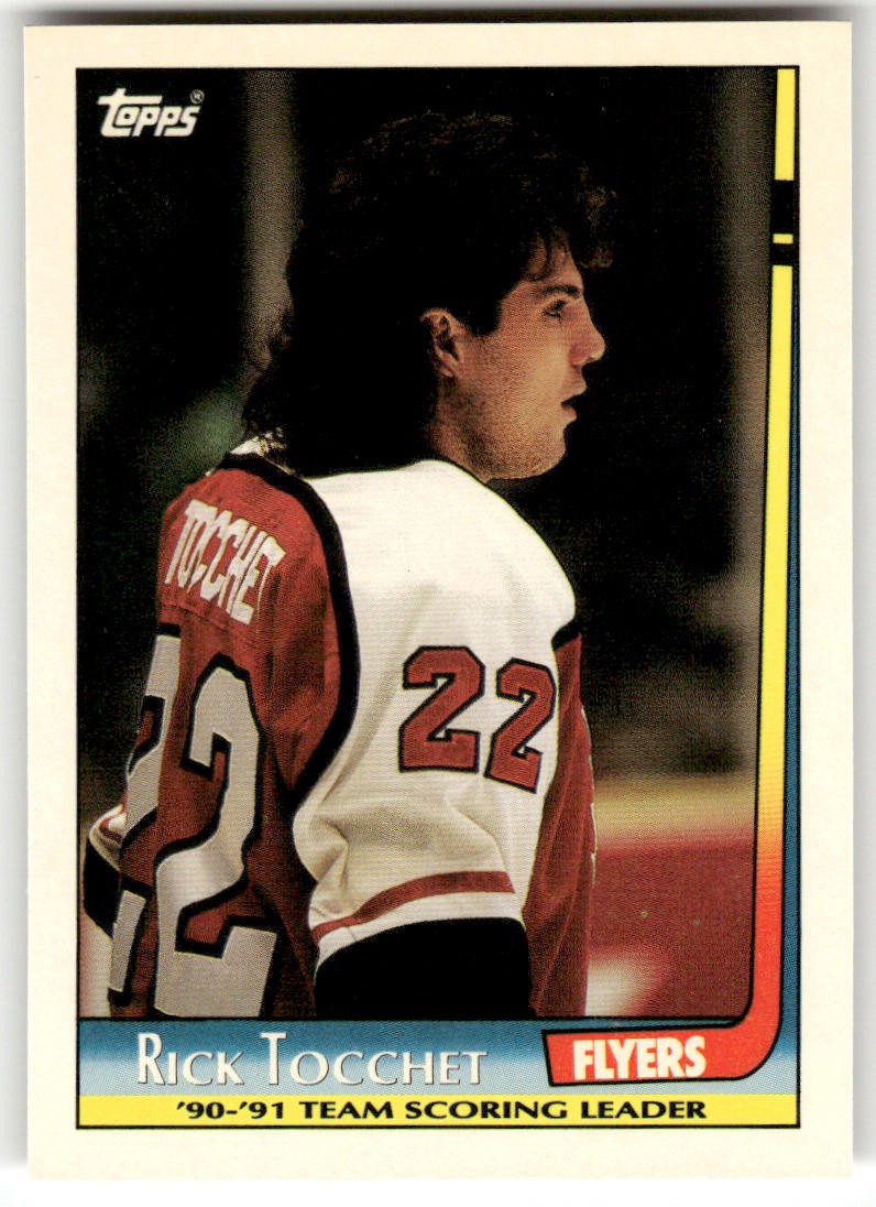 1991-92 Topps #13 Rick Tocchet Team Scoring Leaders Philadelphia Flyers