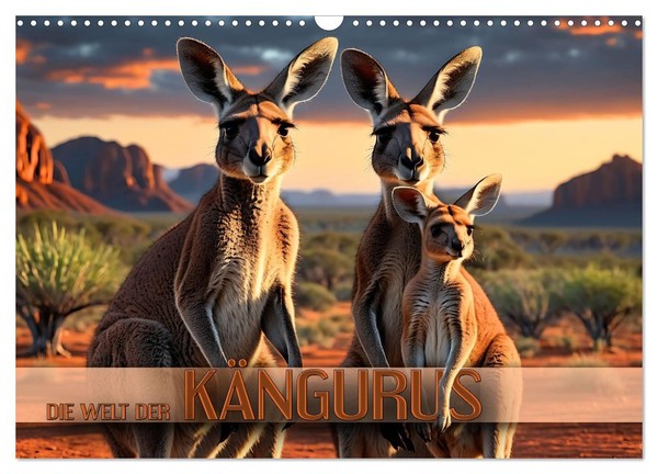 "Calendar 2027 · US Version · The World Of Kangaroos (Wall Calendar 2027 17\" × 12"-image