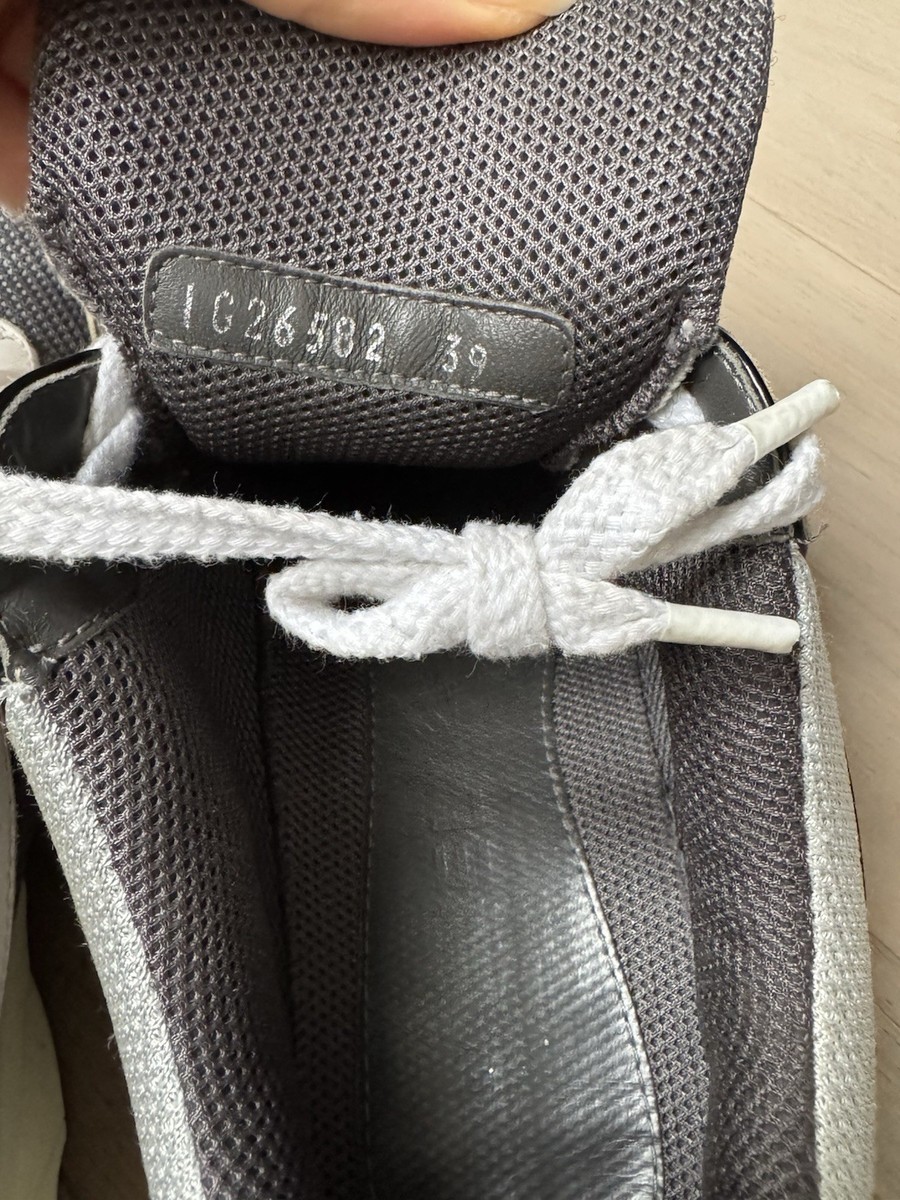 Iconic Authentic Chanel Gray Suede White Leather CC Logo