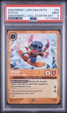 2026 DISNEY LORCANA EN P3-PROMO #42 STITCH - CAREFREE SNOWBOARDER PSA 9