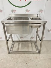 Used Stainless Steel Cocktail Station/Double Sink. 92x65cm. Delivery Available
