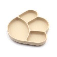 Children's Food Grade Silicone Dinner Plate Paw-Shaped Food Suction Cup