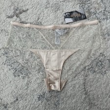 BNWT M&S Rosie Autograph Pale Opaline Silk & French Lace Low Rise Short Knickers