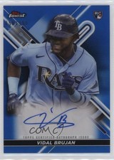 2022 Topps Finest Blue Refractor 56/150 Vidal Brujan #FA-VB Auto 0z0v