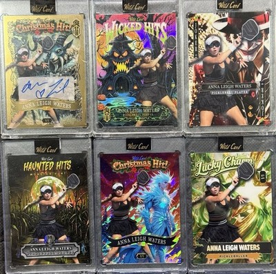 Anna Leigh Waters Wild Card 1/1 Lot Auto + True 1/1 SSP Wicked Joker Lucky Charm